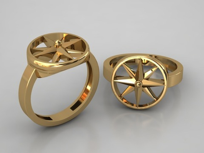 КОЛЬЦО СЕРЕБРЯНОЕ "ЗВЕЗДА СОЮЗА" В ПОЗОЛОТЕ