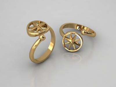 КОЛЬЦО ЗОЛОТОЕ "ЗВЕЗДА СОЮЗА" С БРИЛЛИАНТОМ